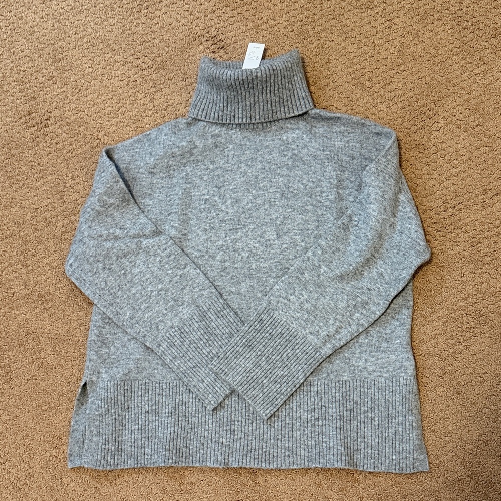 J. Crew Heather Gray Turtleneck Sweater